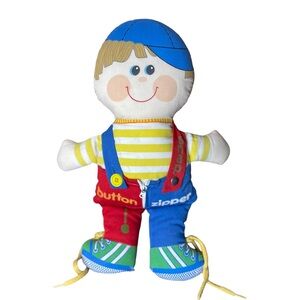 Vintage 1980 playskool doll stuffed Dapper Dan  Kids Learning skill Doll